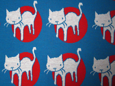 turkoosi/punainen kittykitty-neulos
